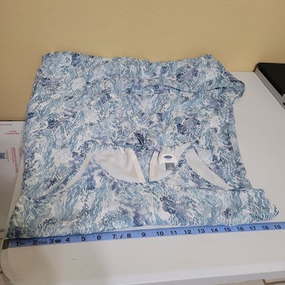 Old Navy Maxi Dress Sleeveless Tie-Front Lightweight Summer Tropical Size M - Picture 8 of 10